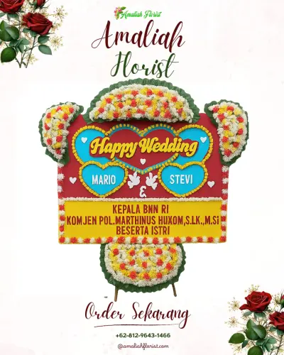 Karangan Papan Bunga Pernikahan di Jetis